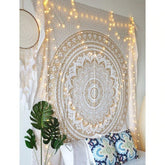 Gold Mandala Wall Tapestry My Wall Clock